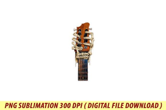 A Designer's Take on the Rock On Skeleton Hand Guitar Embroidery Design