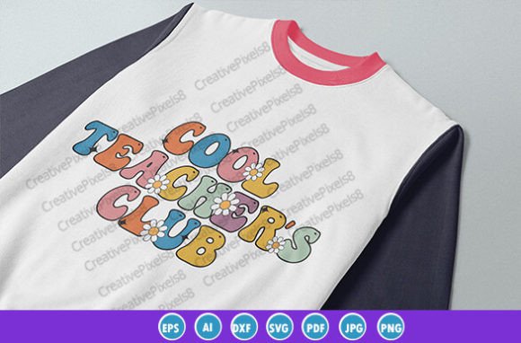 Cool Teacher's Club Retro Wavy Teacher Typography Review